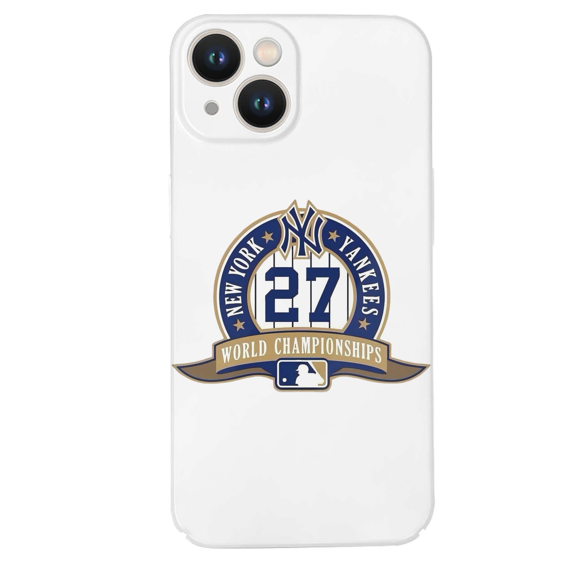 New York Yankees 27 World Championships IPhone 14 Series Full-Cover Hard Case – Shockproof With Raised Camera Protection – Precise Cutouts, Wireless Charging Compatible – Durable, Anti-Yellowing, Easy To Clean